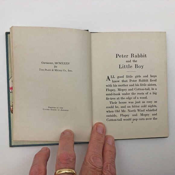Peter Rabbit And The Little Boy Wee Books Linda Stevens Almond Illustrated 1935 - Picture 8 of 10